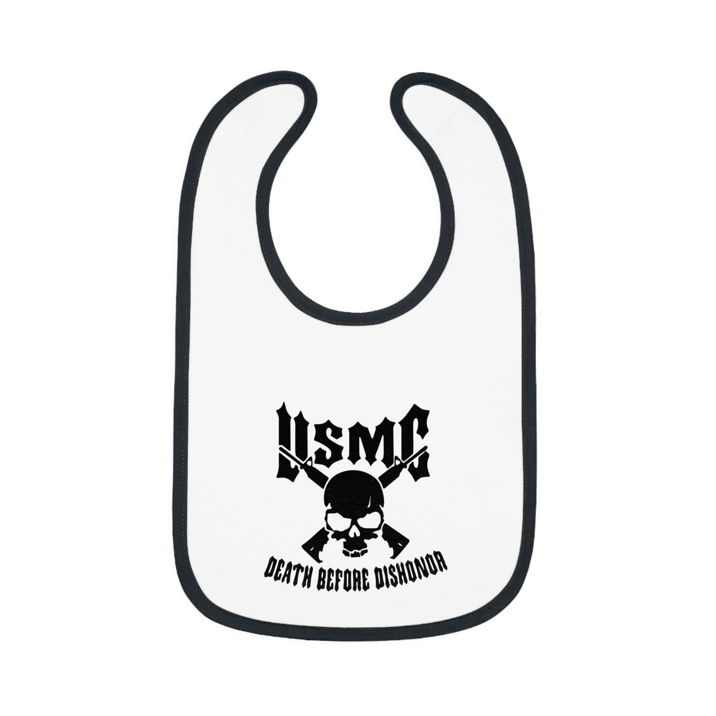 USMC Baby Contrast Trim Jersey Bib