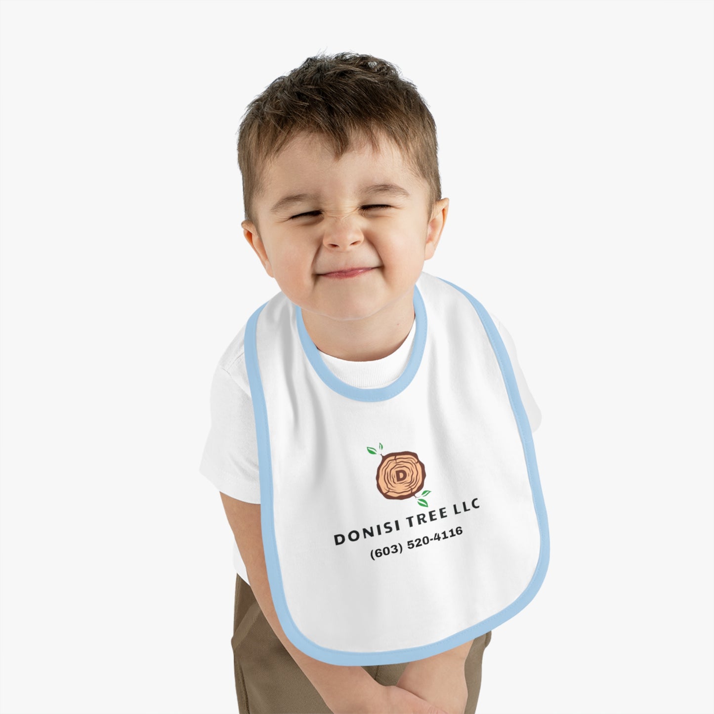 Donisi Tree LLC Baby Contrast Trim Jersey Bib