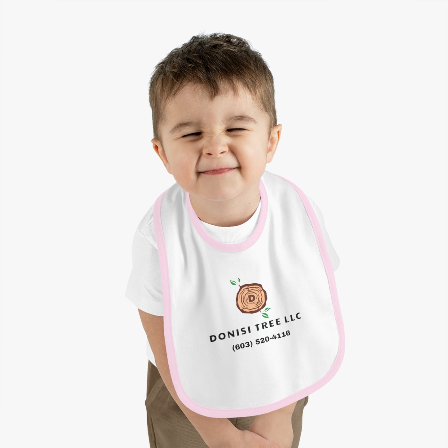Donisi Tree LLC Baby Contrast Trim Jersey Bib