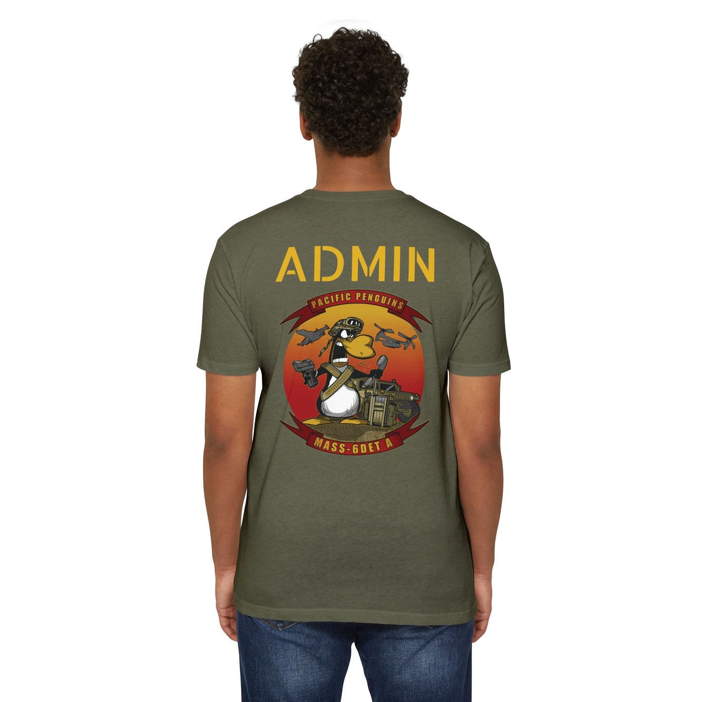 Marine Corps Penguin Graphic T-Shirt — "Pacific Penguins" Military Humor Tee