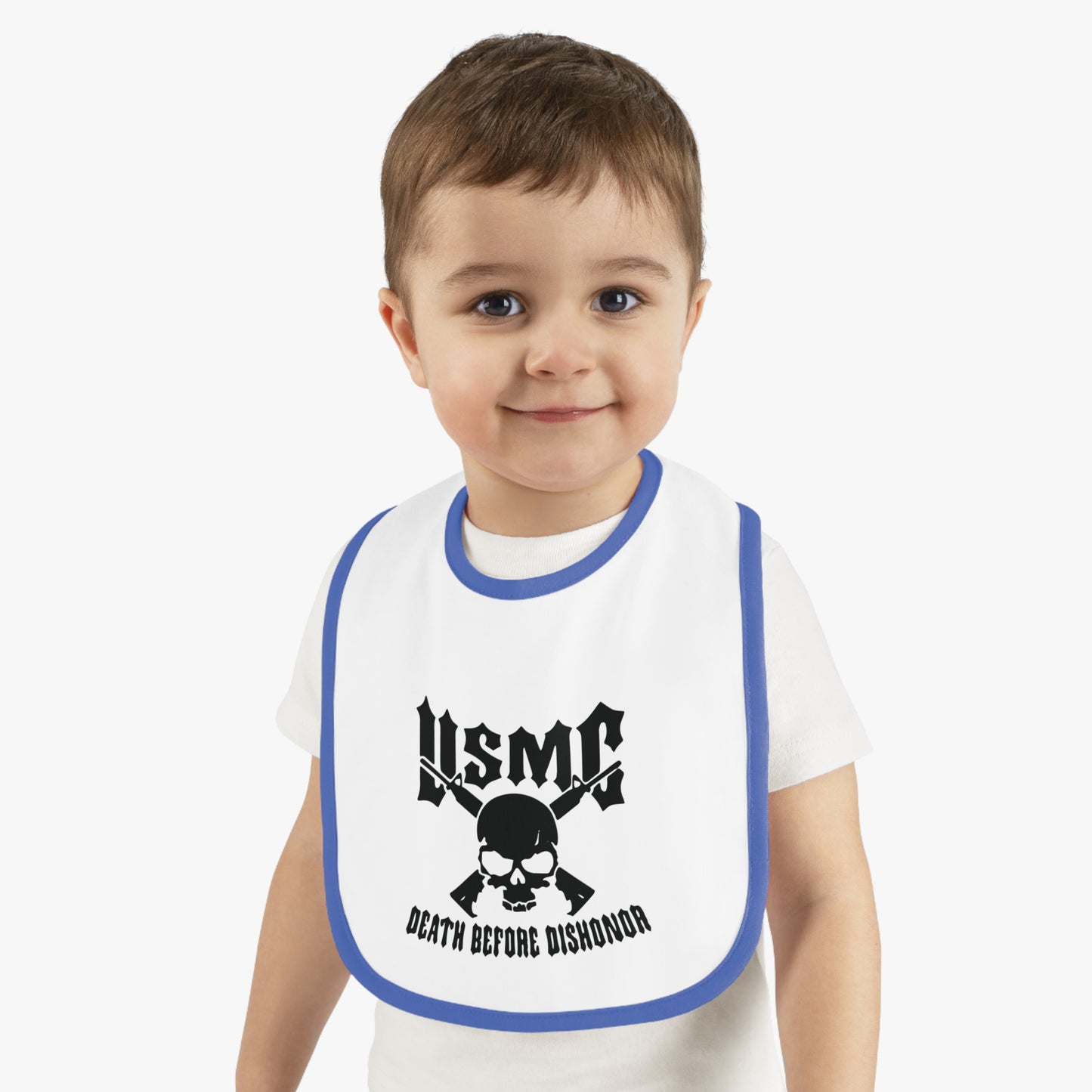 USMC Baby Contrast Trim Jersey Bib