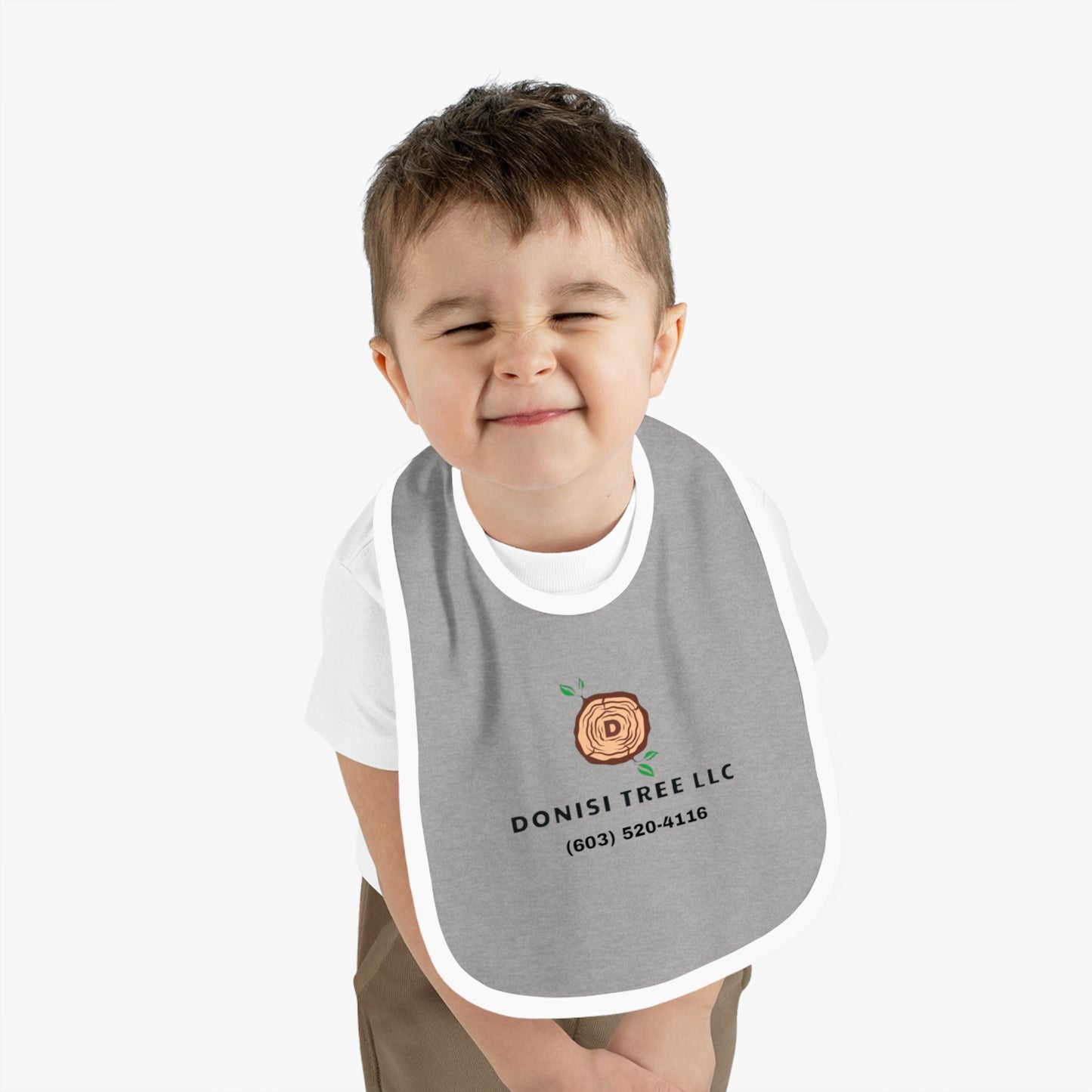 Donisi Tree LLC Baby Contrast Trim Jersey Bib