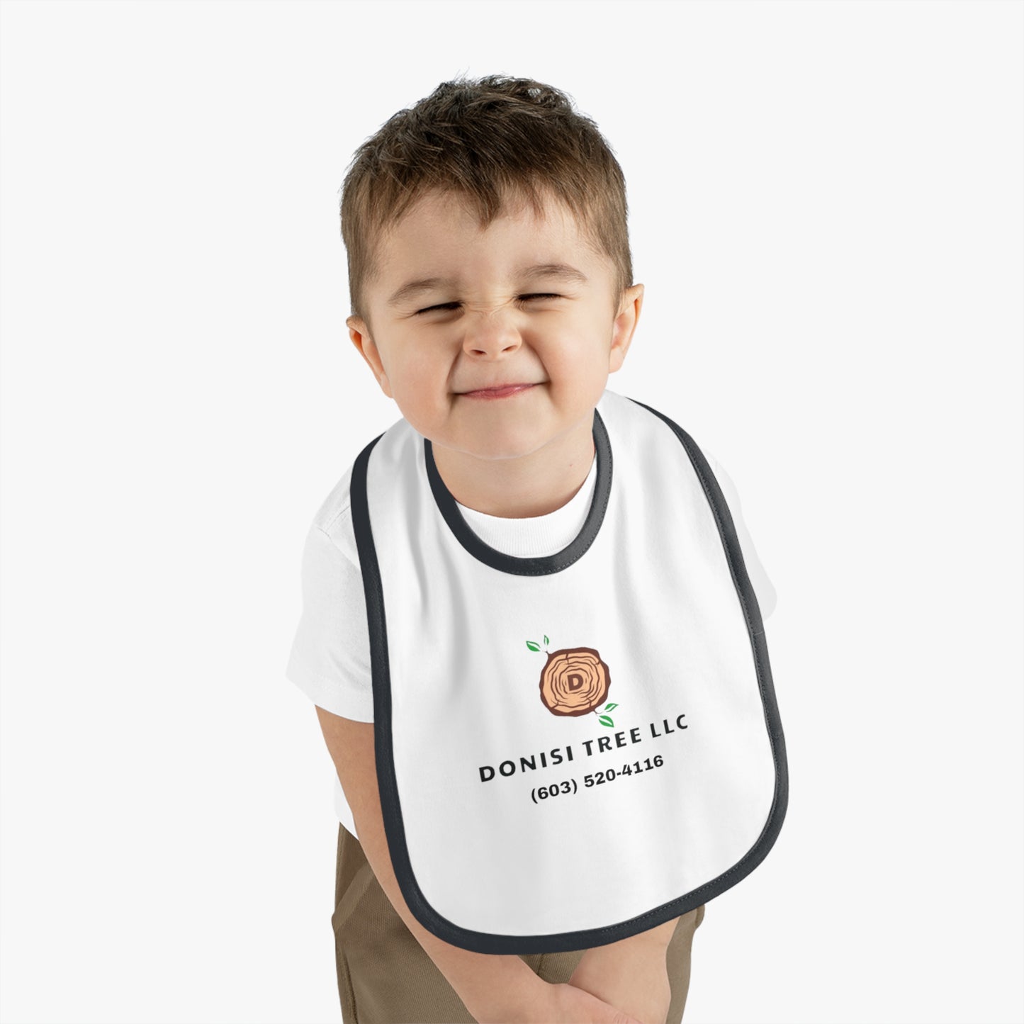 Donisi Tree LLC Baby Contrast Trim Jersey Bib
