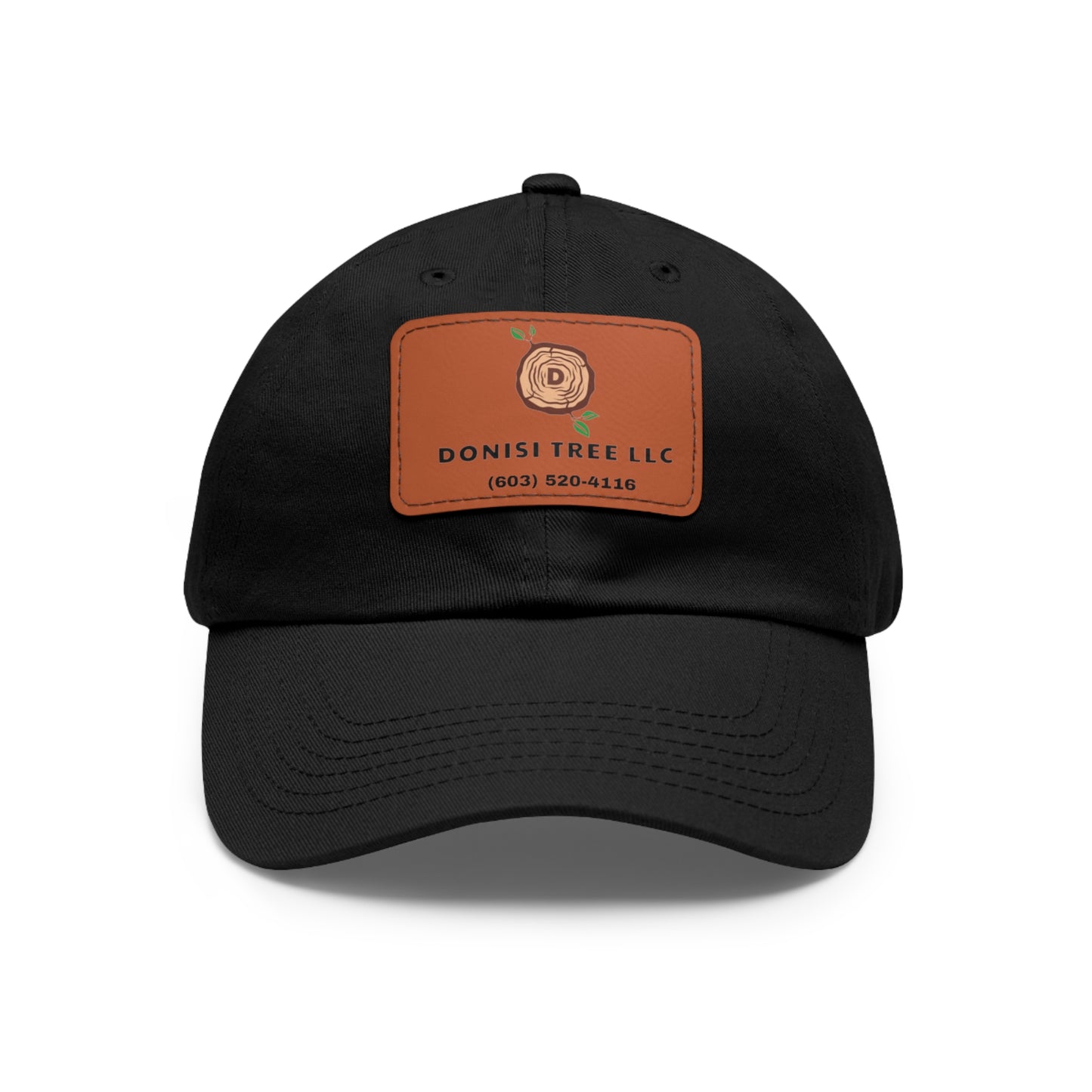 Donisi LLC Dad Hat with Leather Patch (Rectangle)