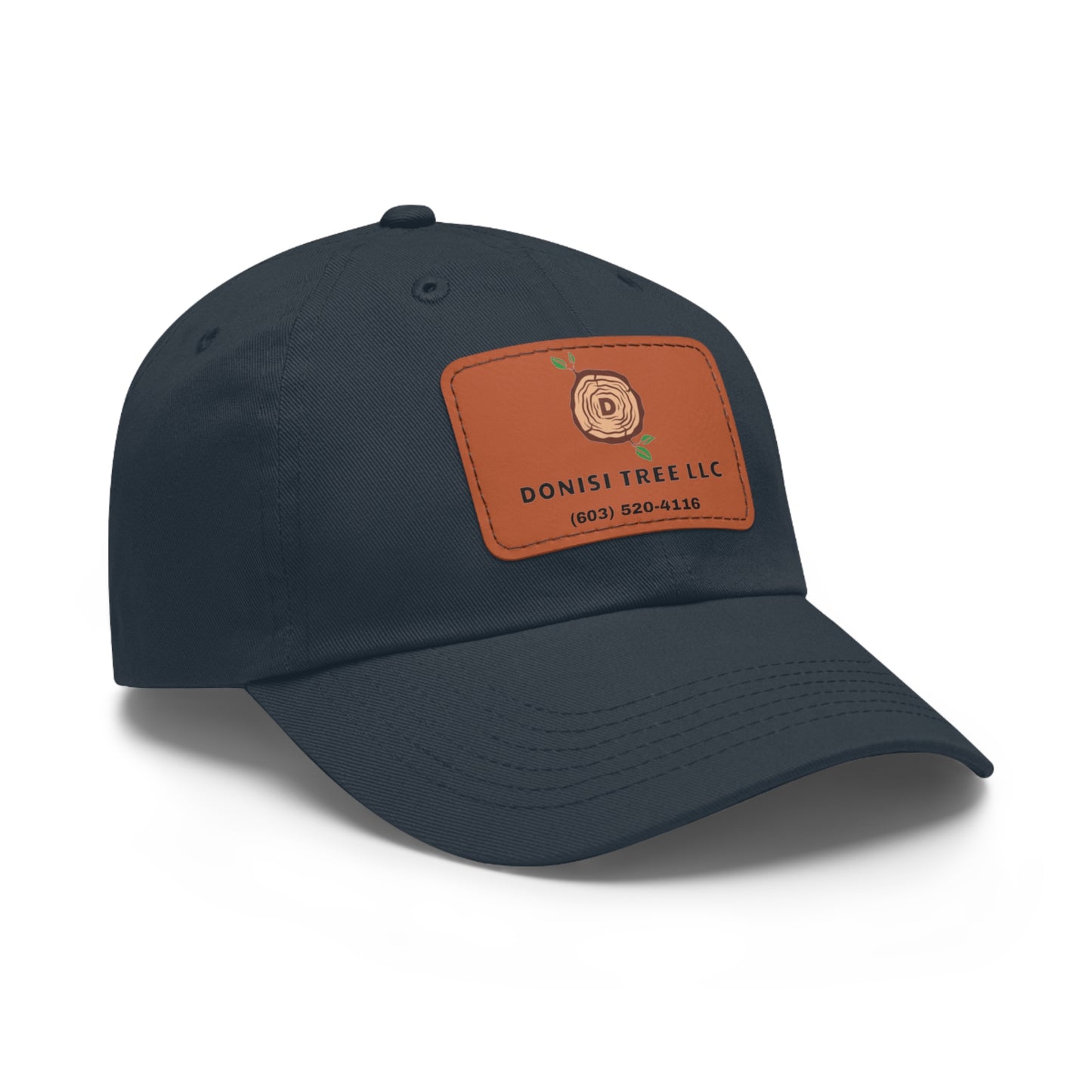 Donisi LLC Dad Hat with Leather Patch (Rectangle)