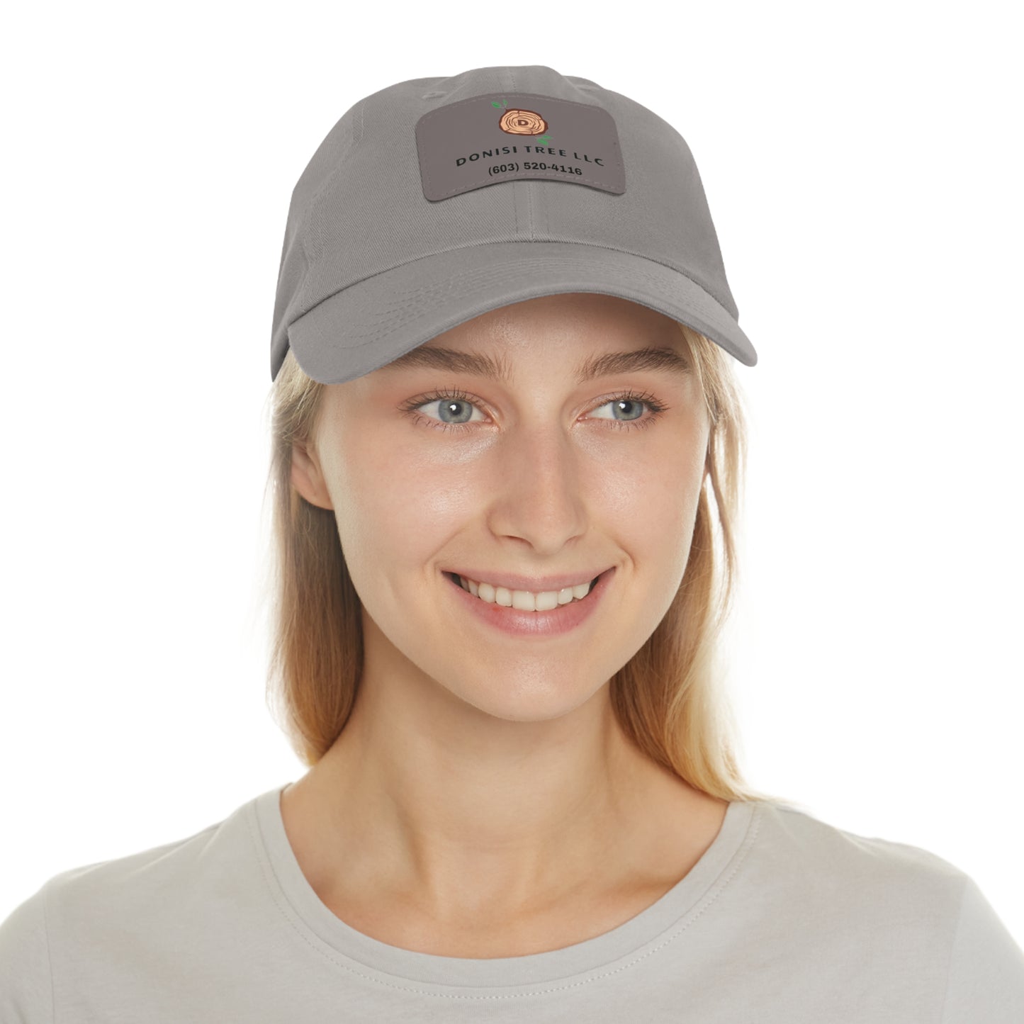 Donisi LLC Dad Hat with Leather Patch (Rectangle)