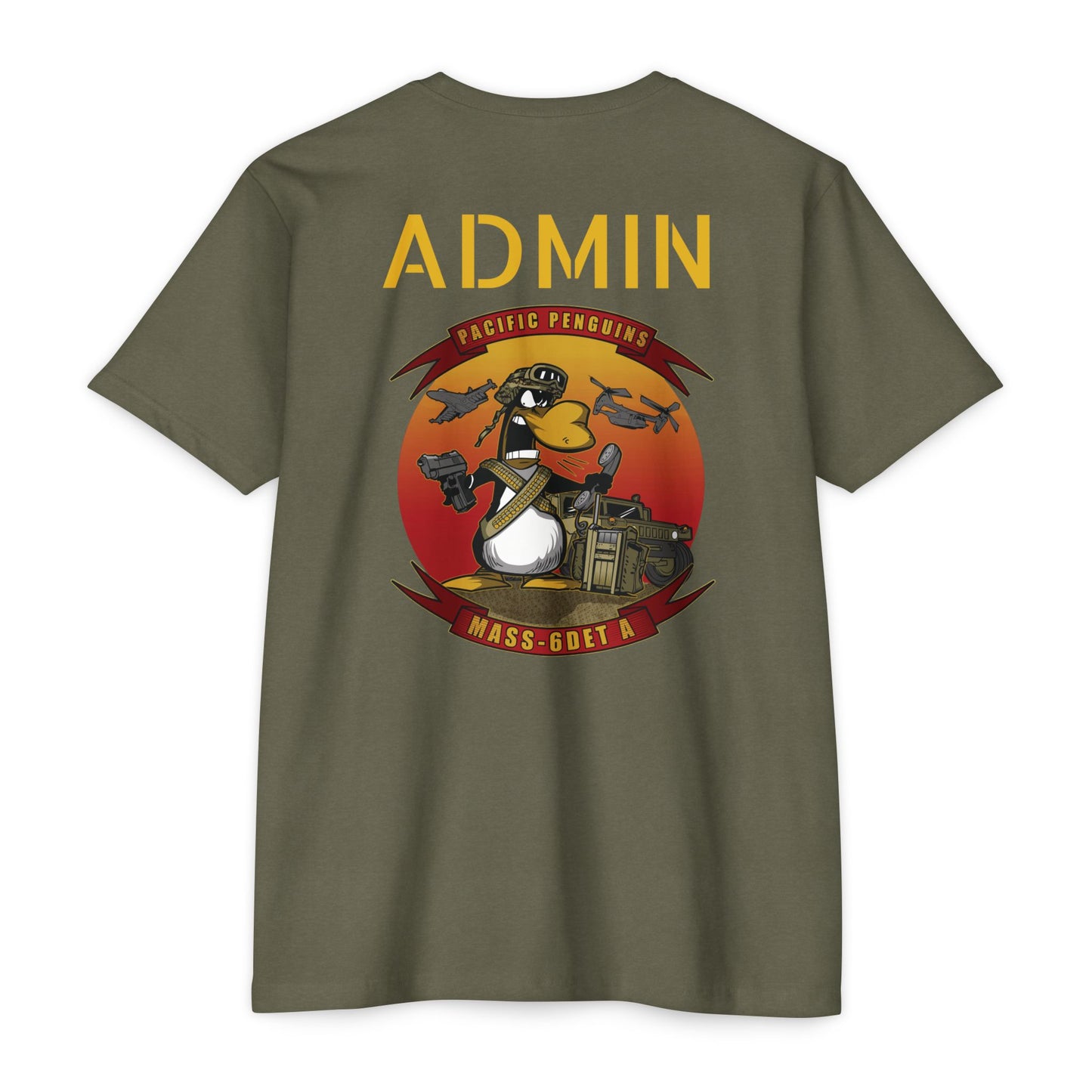 Marine Corps Penguin Graphic T-Shirt — "Pacific Penguins" Military Humor Tee