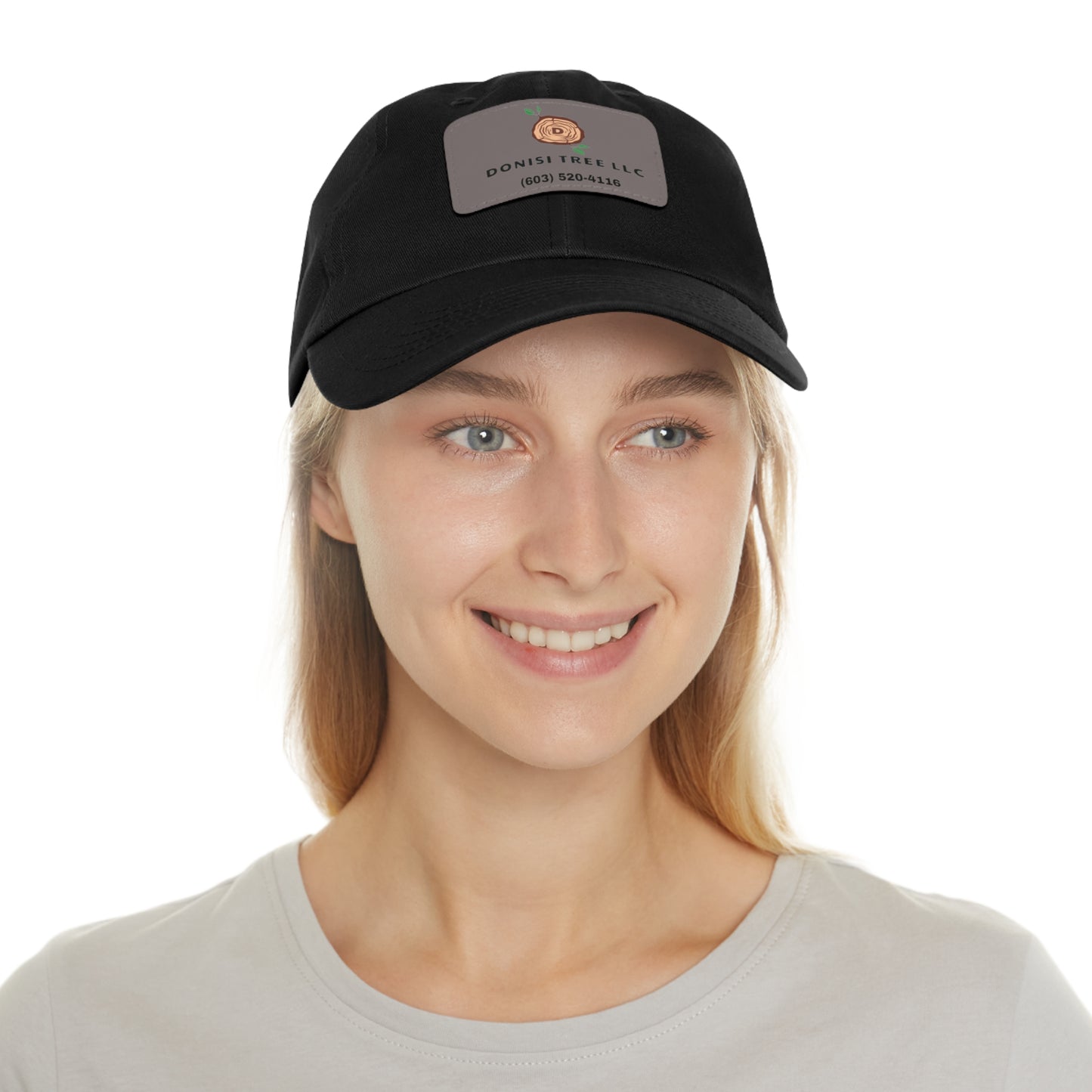 Donisi LLC Dad Hat with Leather Patch (Rectangle)