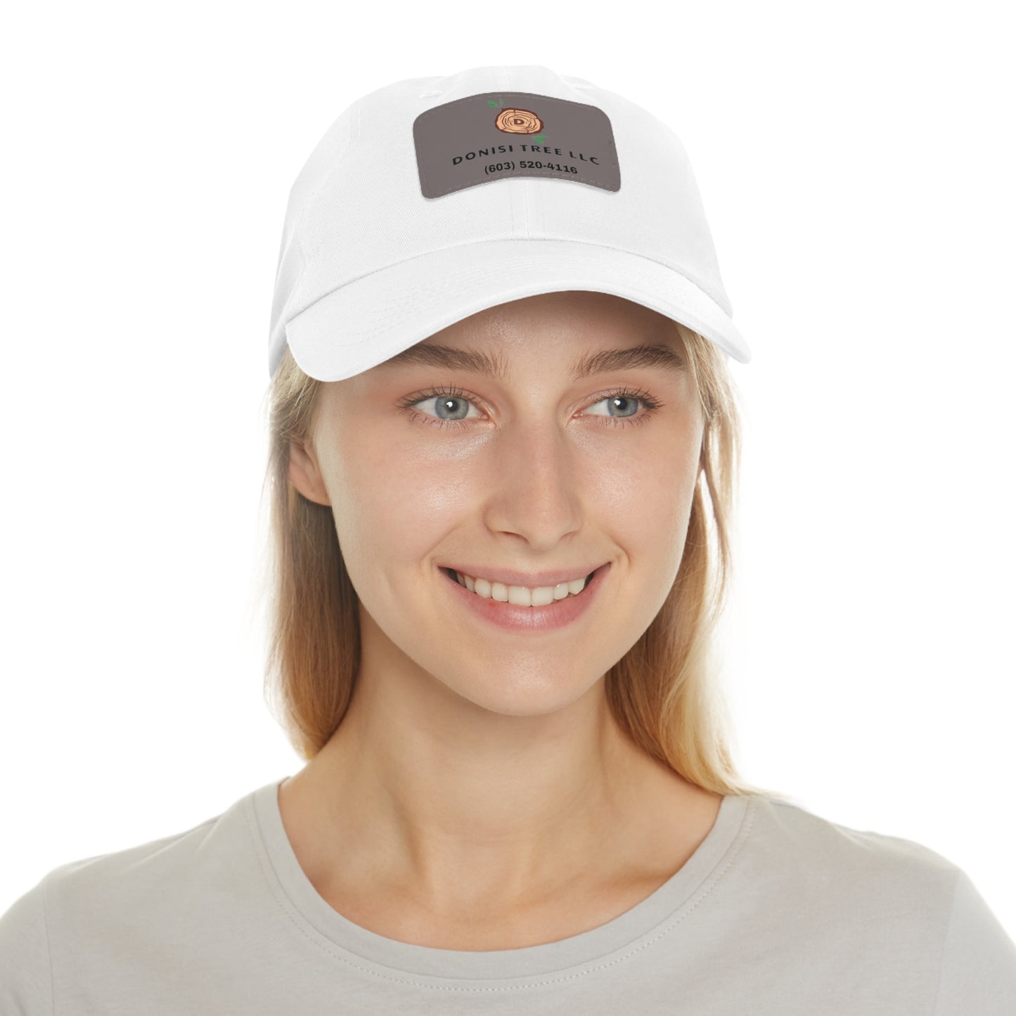Donisi LLC Dad Hat with Leather Patch (Rectangle)