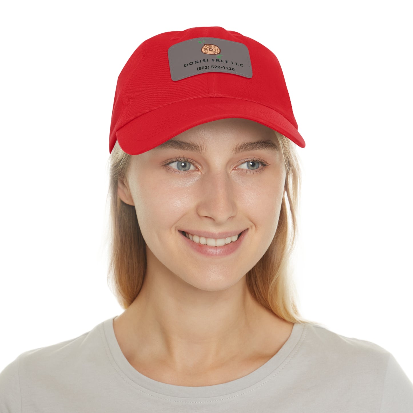 Donisi LLC Dad Hat with Leather Patch (Rectangle)