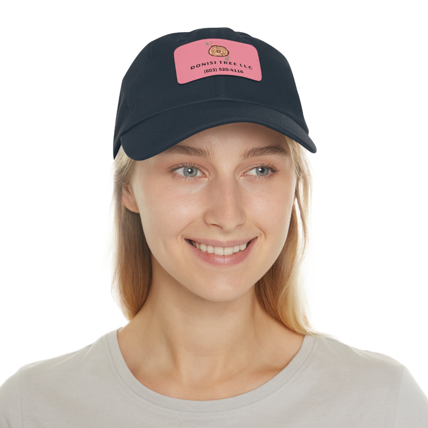 Donisi LLC Dad Hat with Leather Patch (Rectangle)