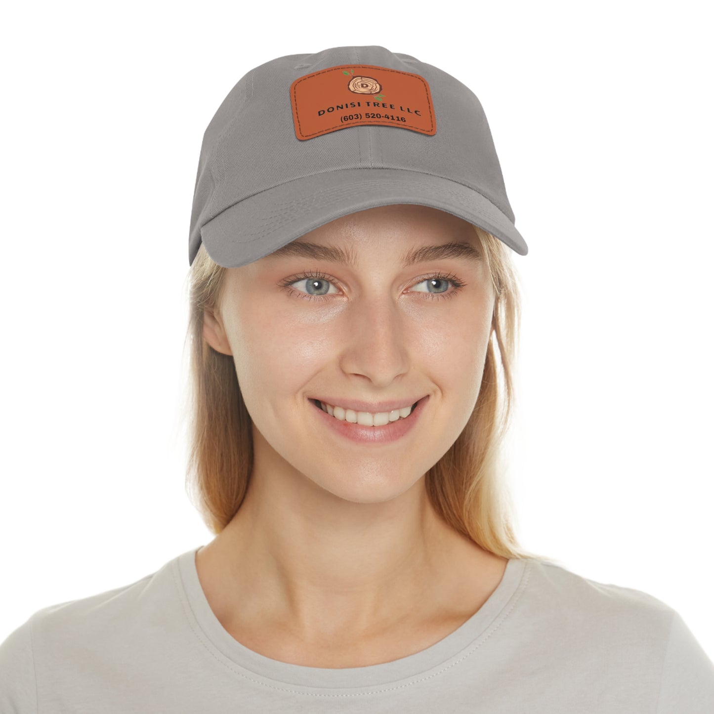 Donisi LLC Dad Hat with Leather Patch (Rectangle)