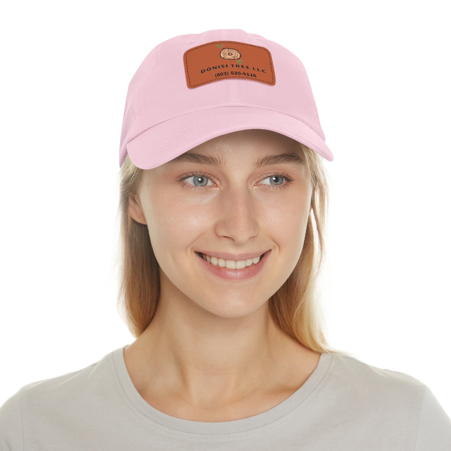 Donisi LLC Dad Hat with Leather Patch (Rectangle)