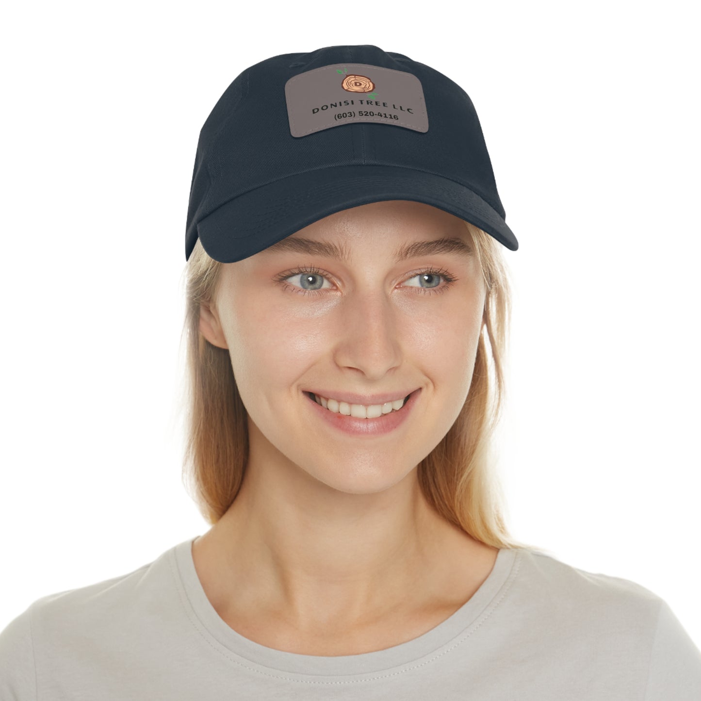 Donisi LLC Dad Hat with Leather Patch (Rectangle)